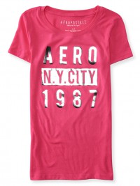 Dámské triko Aero Shimmer Block Graphic T Shirt - Růžová