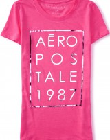 Dámské triko Aero 1987 Stacked Graphic T - Růžová