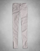 Dámské slim fit kalhoty z umělé kůže A&F - Béžová