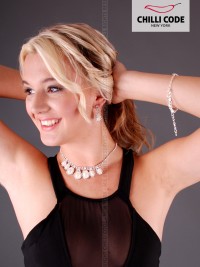 Štrasová sexy souprava Pearl - náhrdelník a náušnice