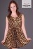 Sexy empírové šaty Leopard - Hnědá