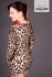 Pouzdrové mini šaty s dlouhým rukávem  - Leopard