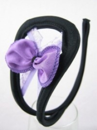 Dámská C string tanga - Purple Bow - Fialová