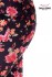 Dámské květované lesklé kalhoty Chilli Black - Rose