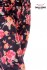 Dámské květované lesklé kalhoty Chilli Black - Rose