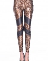 Dámské dlouhé legíny - Leopard - Black back