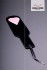 Kožená plácačka Pink Heart - Černá