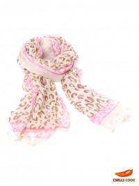 Maxi šátek Leopard - Béžová