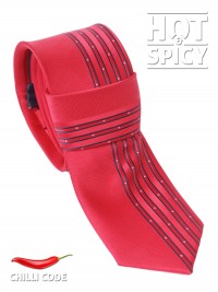 Úzká kravata slim - Červená Passionate stripes