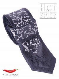 Úzká kravata slim - Černá Splash