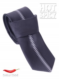 Úzká kravata slim - Černá Zig zag