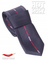 Úzká kravata slim - Černá Strip