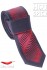 Úzká kravata slim - Černá Red waves