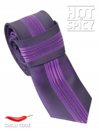 Úzká kravata slim - Fialová Purple night shine