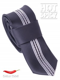 Úzká kravata slim - Černá Middle