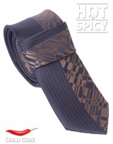 Úzká kravata slim - Černá Brick