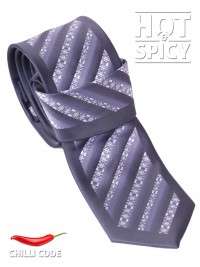 Úzká kravata slim - Šedá Cube