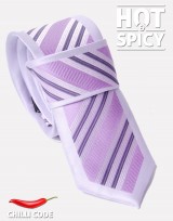 Úzká kravata slim - Světle Fialová Diagonal