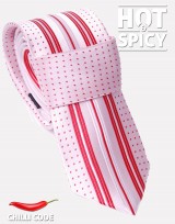Úzká kravata slim - Růžová Spot
