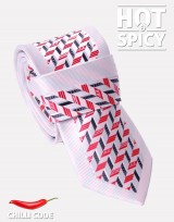 Úzká kravata slim - Růžová Red edges