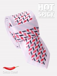 Úzká kravata slim - Růžová Red edges