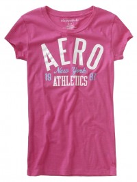 Dámské triko Aero Stacked Graphic - Růžová