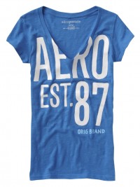 Dámské triko Aero Logo Graphic - Modrá