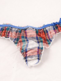 Dámské kalhotky Down Undies - Kostkovaná tanga