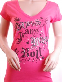Dámské triko Rock & Roll  - Růžová