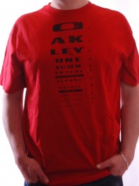 Pánské triko Eye Chart - Červená