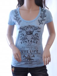 Dámské triko Luxe Life - Modrá