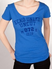 Dámské triko Varsity Uncut - Modrá