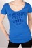 Dámské triko Varsity Uncut - Modrá
