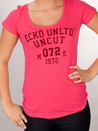 Dámské triko Varsity Uncut - Růžová