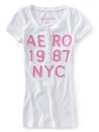 Dámské triko Aero NYC 87 Ribbed Henley - Bílá