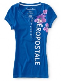 Dámské triko Floral Patch  - Modrá