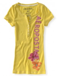 Dámské triko Vertical Flower - Žlutá