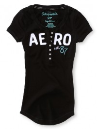 Dámské triko Aero 87 Henley - Černá