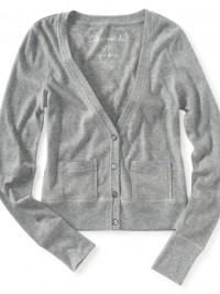 Dámský svetr Solid Dual-Pocket Cardigan - Šedá