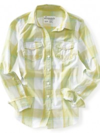 Dámská košile Long Sleeve Square Plaid  - Žlutá
