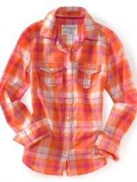 Dámská košile Long Sleeve Multi Plaid Woven - Růžová