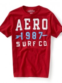 Pánské triko Aero 87 Surf Co.  - Červená