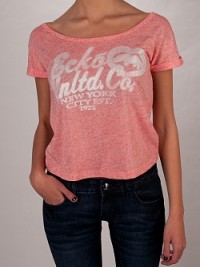 Dámské triko Heathered Slouchy - Růžová