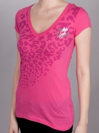 Dámské triko Painted Cheetah - Růžová