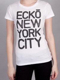 Dámské triko New York Glow - Bílá