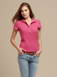 Dámské triko Chiara Stretch Polo - Růžová