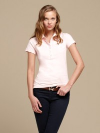 Dámské triko Chiara Stretch Polo - Světle růžová
