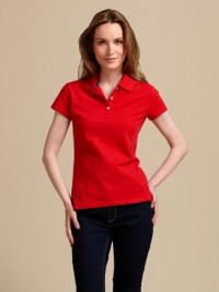 Dámské triko Stretch Fitted Polo - Červená