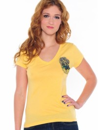 Dámské triko Peacock Core Basic Embroidered - Žlutá