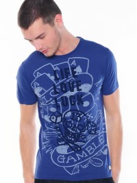 Pánské triko Number 13 Skull Specialty - Modrá